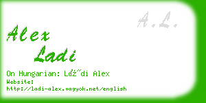 alex ladi business card